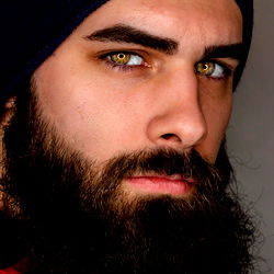 Bearded Man in Hipster Attire