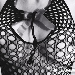 Exotic lingerie in black and white image