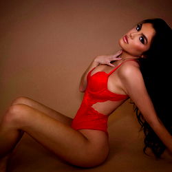 Stunning Baby Bee in a Red Bikini