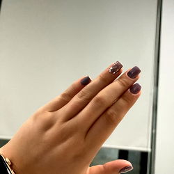 Manicure with a Chic Purple Touch