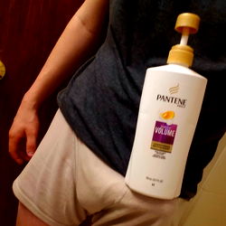 Adult Model Showcasing Volumizing Shampoo