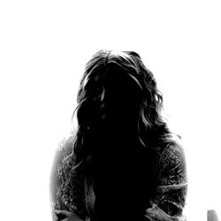 Silhouette of SexySatan in Black and White