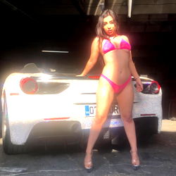 Miss Marina in a Pink Bikini