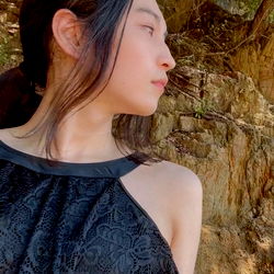 Japanese Model Photoshoot in Natural Setting