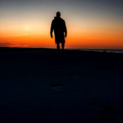 Nighttime Photographer on the Beach