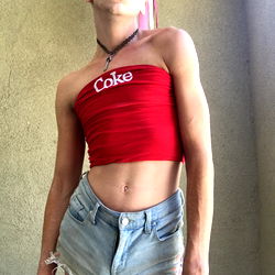 Daniel, OnlyFans Model in Red Crop Top and Shorts