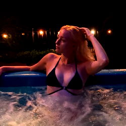 Angel Gatlin, a Model in a Hot Tub