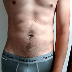 Arctic Passion - Shirtless Model in Grey Underwear