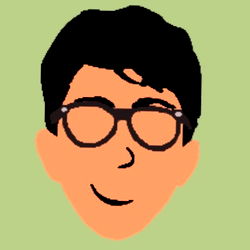 Stylized Avatar of a Person with Glasses