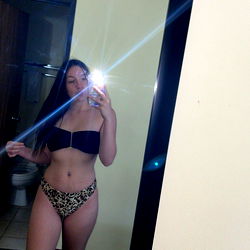 Model A in a bathroom mirror