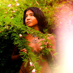 Native Hawaiian Model in Forest Setting