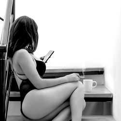 Intimate Moment of a Model