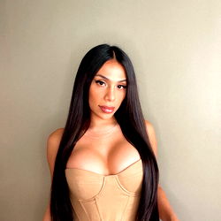 Erotic Mua: Model in Shimmering Tank Top and Highlighted Hair