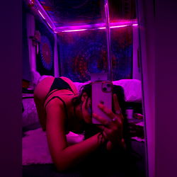 Engaging Model RubyRascal in Pink Bedroom