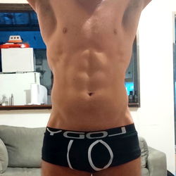 Agustyn Prz in Men's Lingerie Advertisement