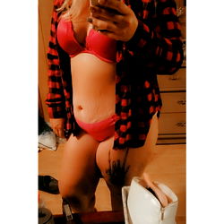 Rachel's OnlyFans Striptease in Red Lingerie