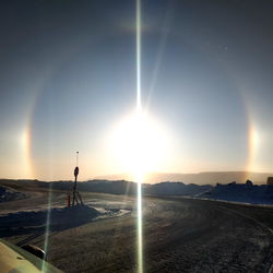 Sunset Rainbow with a Halo in Edmonton