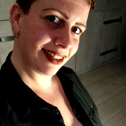 Smiling Model in Kitchen