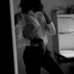 French Model Aeziell in a Stylish Black and White Photo