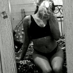 Model Paulina in a Mirror