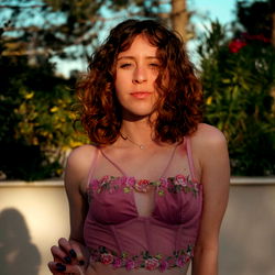 Stylish Model Pose in Vintage Lingerie