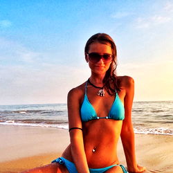 Anna Shine at the Beach: Bikini Model