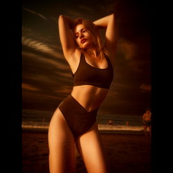 Glamorous Model in Bikini Shoot