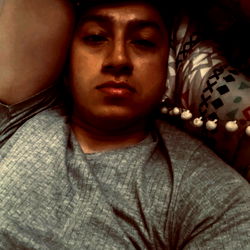 Relaxed Man Posing for Selfie