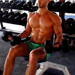 Achille Argo in Gym Workout