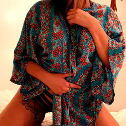 Amelia Bloom, Exotic Dancer in Blue Kimono