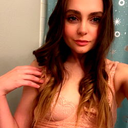 Aften Opalxx in a Pink Dress