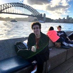 Sydney Waterfront Scene with James.B, a Traveling Individual
