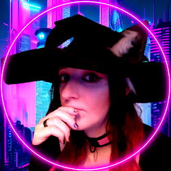 Fantasy Gaming Enthusiast Jenezial in Cyberpunk-Inspired Outfit