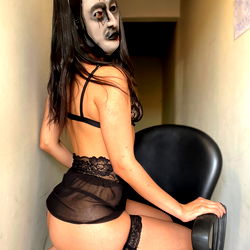 Model in Lingerie, Facepaint