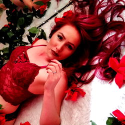 Vibrant Valentine Vixen in Red