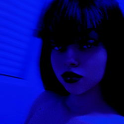 Succubus Model Photo in Blue Hue