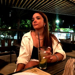 AmeliaSky Sipping a Cocktail