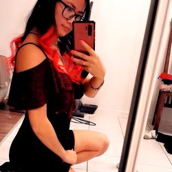 AsianMirly in a Sleek Black Dress