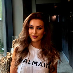 Karina, Polish Model Sitting in Restaurant