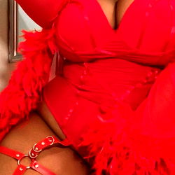 Abbsx0 in Vibrant Red Lingerie