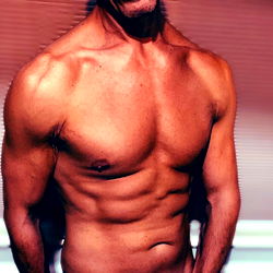 Muscular Man from the UK in a Selfie