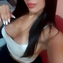 Model Macarena on a Sofa