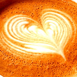 Vibrant Cup of Foamy Coffee