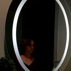 Woman in Reflection Mirror