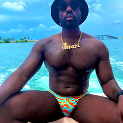 Aaron KingXXX, Fitness Model, Relaxing on Boat