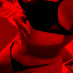 Model's Red Lingerie Photo Shoot