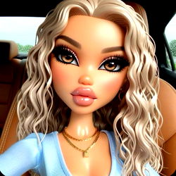 AVA: A 3D Render of a Female Character with Blonde Hair and Glam Makeup