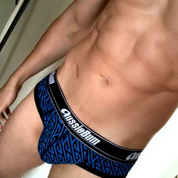 Futuristic Onlyfans Model J Hung Posing in a Bold Brief