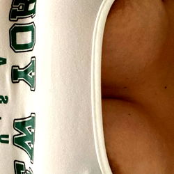 Intimate Model's Bra and Breasts Split Display