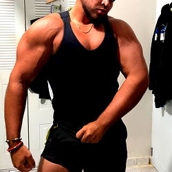 Chris, Strongman Model, Posing in Gym Wear